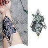 1 Pieces/set Small Full Flower Arm Temporary Waterproof Tattoo Stickers Fox Owl for Women Men Body Art