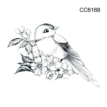 Rocooart Black White Style Tattoo Sticker Tree Taty Flower Temporary Tattoo Sticker For Body Art Tatouage Wolf Space Fake Tattoo