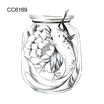 Rocooart Black White Style Tattoo Sticker Tree Taty Flower Temporary Tattoo Sticker For Body Art Tatouage Wolf Space Fake Tattoo