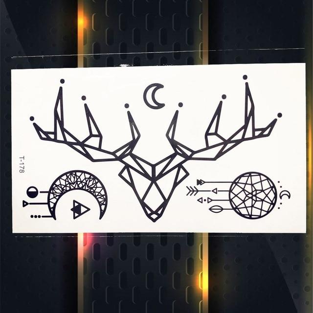 Cute Cosmos Temporary Tattoo Sticker For Children Body Art Fake Black Water Transfer Tattoo Universe Planet Pattern Tatoos Women