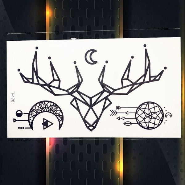 Cute Cosmos Temporary Tattoo Sticker For Children Body Art Fake Black Water Transfer Tattoo Universe Planet Pattern Tatoos Women