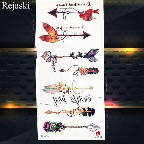 Watercolor Dream Catcher Temporary Tattoo Stickers Women Body Arm Art Painting Flash Tatto Girl Waist Feather Fake Tattoo Tribal