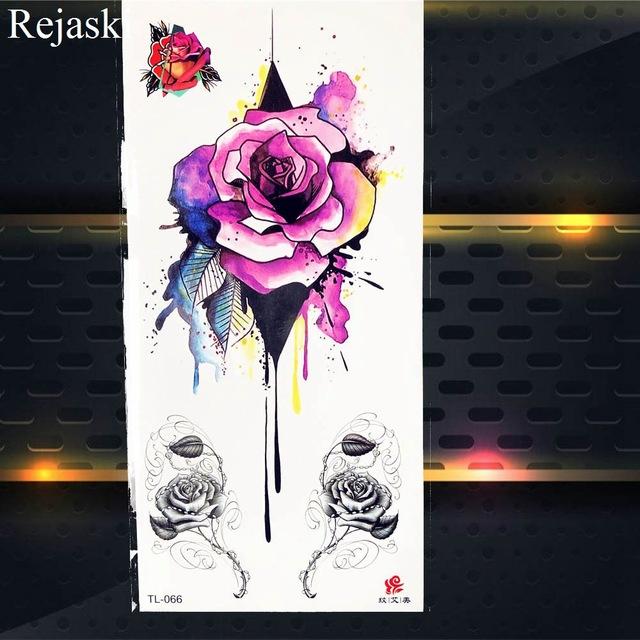 Watercolor Dream Catcher Temporary Tattoo Stickers Women Body Arm Art Painting Flash Tatto Girl Waist Feather Fake Tattoo Tribal