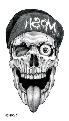 HC105-299 Body Art Black White Drawing Little Element Small Snake Triangle Skull Water Transfer Temporary Fake Tattoos Sticker