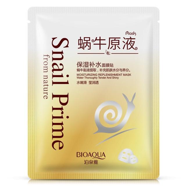 BIOAQUA Snail Facial Mask Moisturizing Face Mask Whitening Oil Control Shrink Pores Skin Care