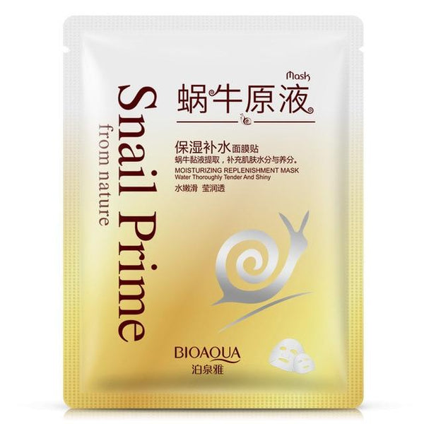 BIOAQUA Snail Facial Mask Moisturizing Face Mask Whitening Oil Control Shrink Pores Skin Care