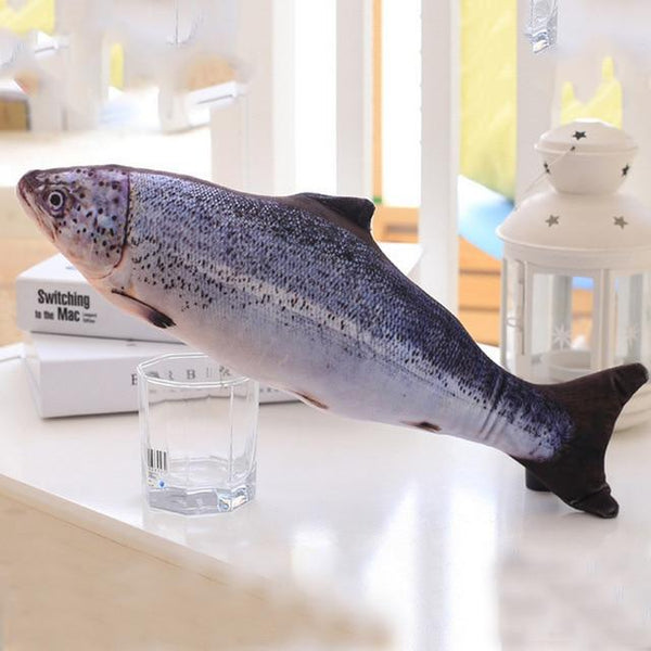 1PC Creative Pet Cat Kitten Chewing Cat Toys Catnip Stuffed Fish Interactive Kitten Product 20cm 30cm 40cm four sizes