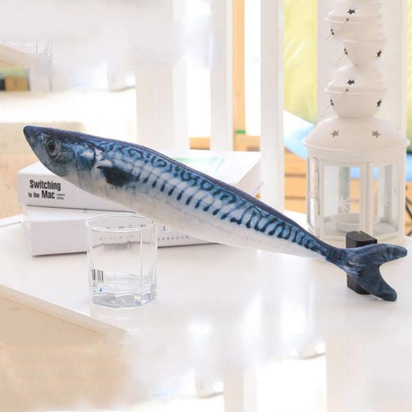 1PC Creative Pet Cat Kitten Chewing Cat Toys Catnip Stuffed Fish Interactive Kitten Product 20cm 30cm 40cm four sizes