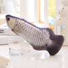 1PC Creative Pet Cat Kitten Chewing Cat Toys Catnip Stuffed Fish Interactive Kitten Product 20cm 30cm 40cm four sizes