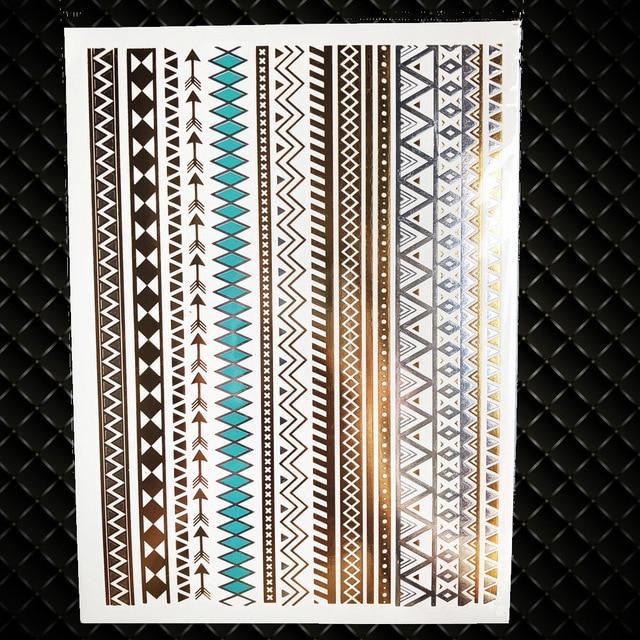 Gold Sun Silver Moon Temporary Tattoo Stickers Women Kids Body Art Star Feather Golden Metallic Water Transfer Flash Tatoo Child