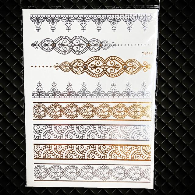 Gold Sun Silver Moon Temporary Tattoo Stickers Women Kids Body Art Star Feather Golden Metallic Water Transfer Flash Tatoo Child