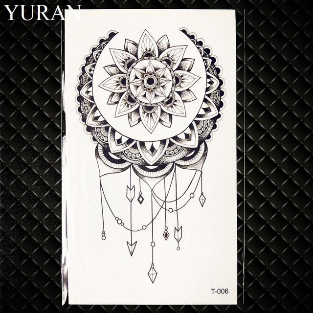 Black Round Planet Moon Elk Earth Water Transfer Tattoo Flower Women Kids Temporary Tattoo Sticker Mountain Fake Tatoo Men Decal
