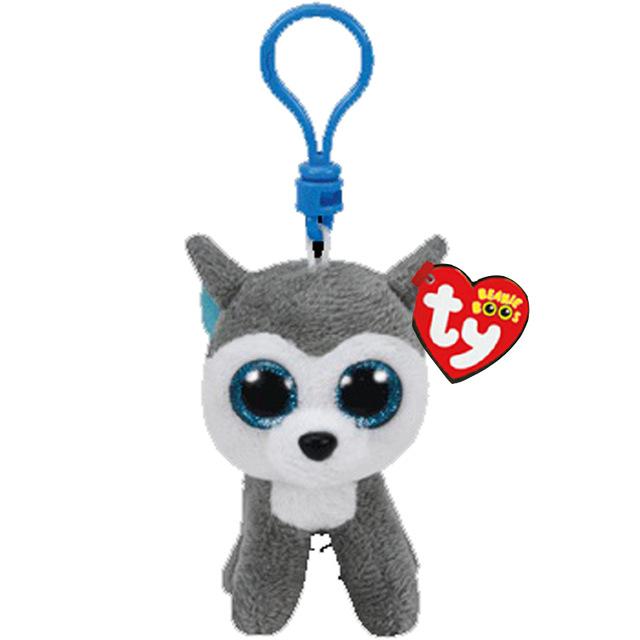 Ty Beanie Boos Big Eyes Plush Dog Keychain Doll Unicorn Penguin Leopard Owl Monkey Clip Toys 4" 10cm