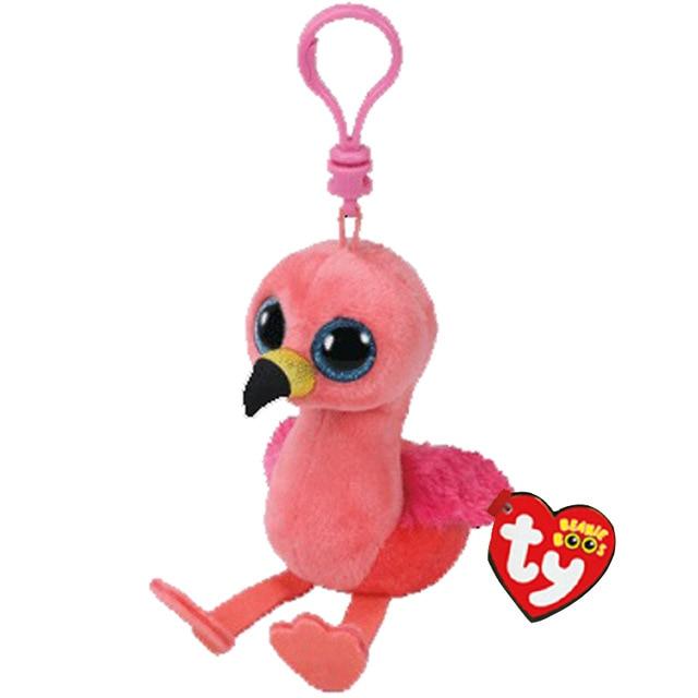 Ty Beanie Boos Big Eyes Plush Dog Keychain Doll Unicorn Penguin Leopard Owl Monkey Clip Toys 4" 10cm