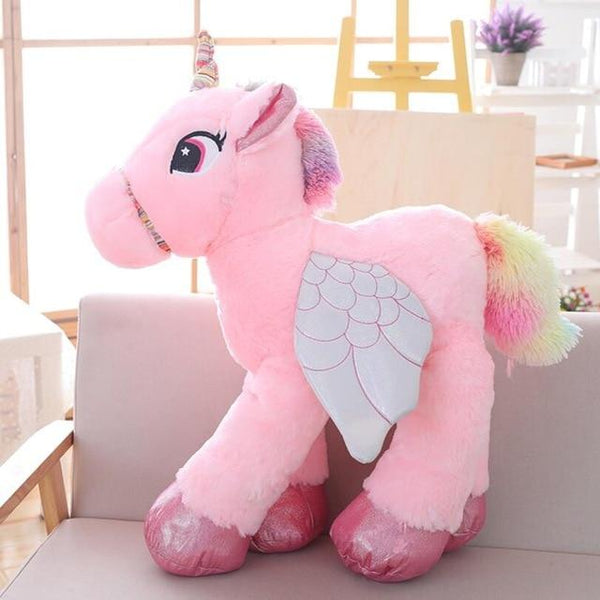 1pc 50/60/90cm Kawaii Unicorn Plush Toys Giant Stuffed Animal Horse Toys for Children Soft Doll Home Decor Lover Birthday Gift