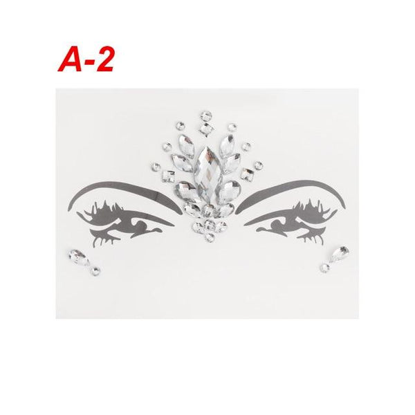 Adhesive Face Gems Rhinestone Temporary Tattoo Jewels Festival Party Body Glitter Stickers Makeup Temporary Tattoos Stickers