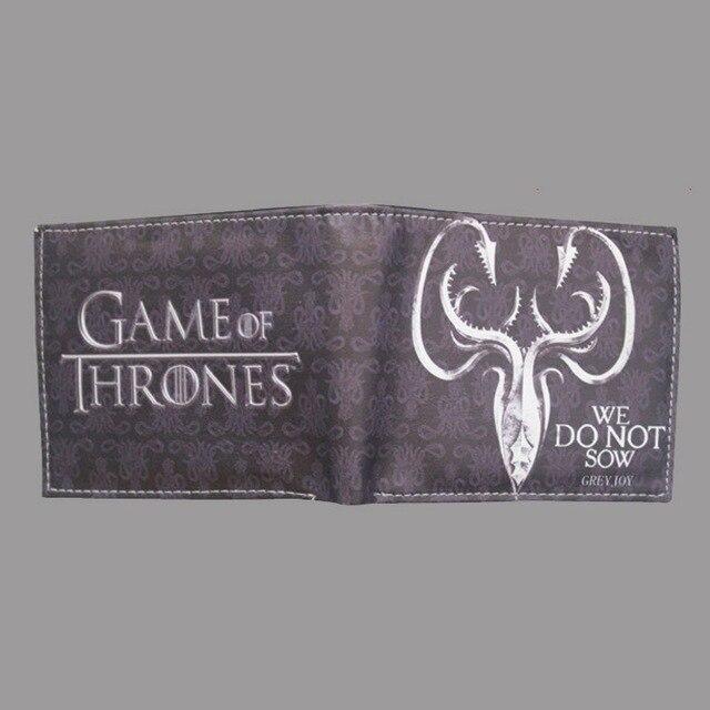 Hot Sale Game of Thrones Short Wallets Movie Anime Card and Photo Holder Purse PU Leather Wallet