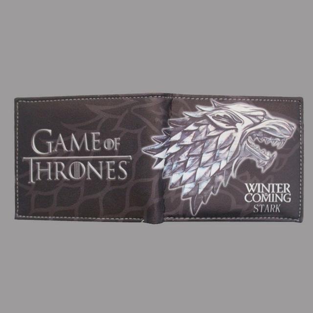 Hot Sale Game of Thrones Short Wallets Movie Anime Card and Photo Holder Purse PU Leather Wallet