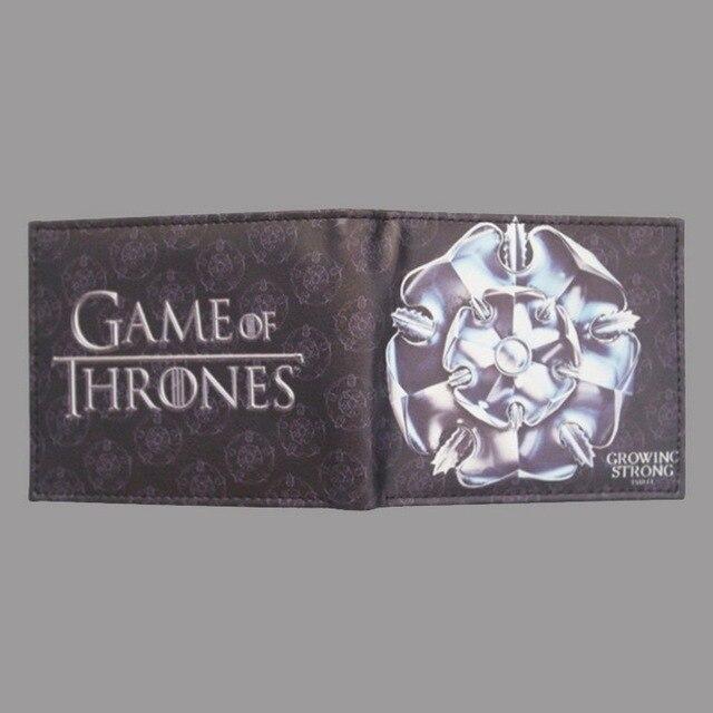 Hot Sale Game of Thrones Short Wallets Movie Anime Card and Photo Holder Purse PU Leather Wallet
