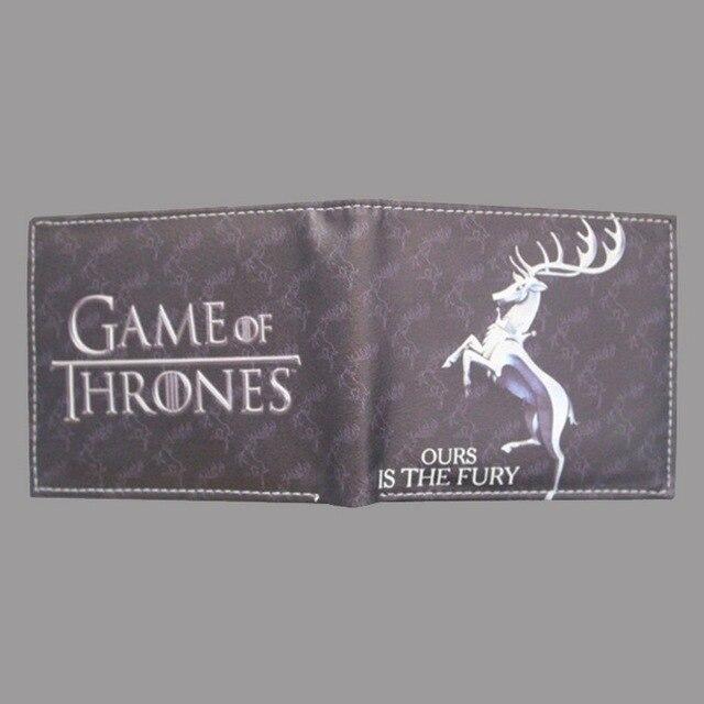 Hot Sale Game of Thrones Short Wallets Movie Anime Card and Photo Holder Purse PU Leather Wallet