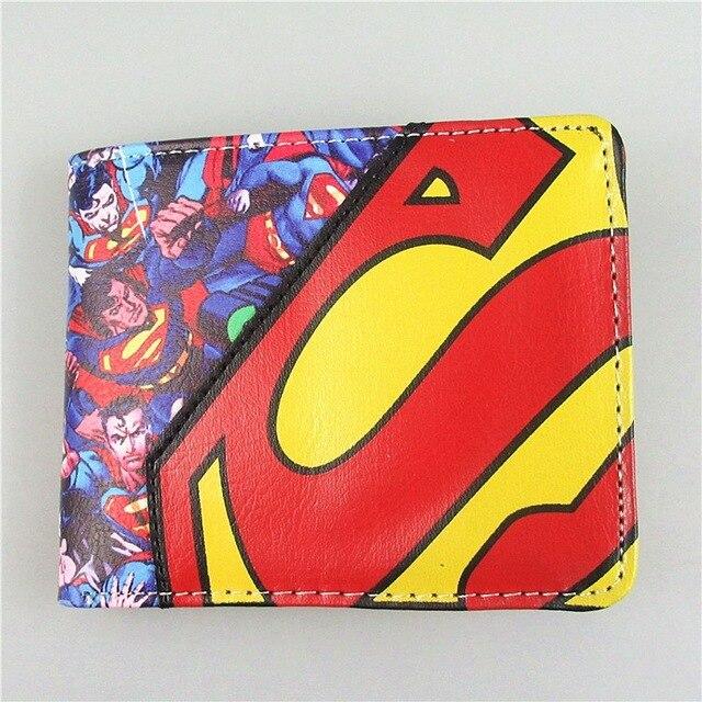 DC Comics Superhero Batman VS Superman Short Wallets Anime Card and Photo Holder Purse Cartoon Wallet Kids Birthday Gift