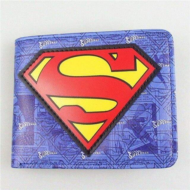 DC Comics Superhero Batman VS Superman Short Wallets Anime Card and Photo Holder Purse Cartoon Wallet Kids Birthday Gift