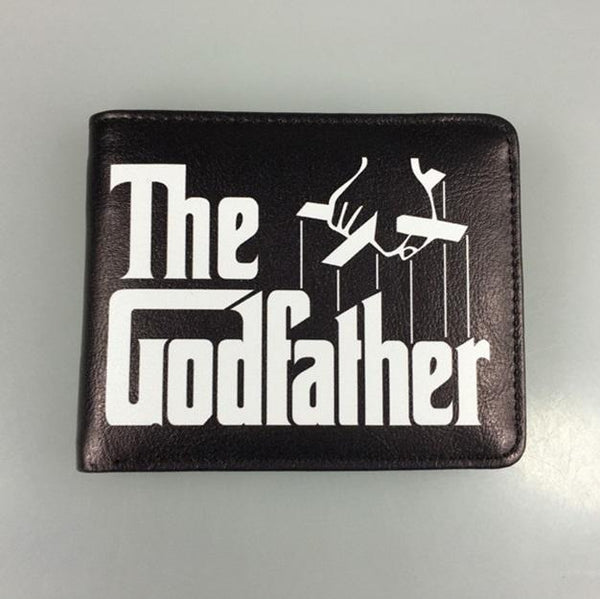 Classic Movie The Godfather Le Parrain Anime Short Wallets with Card and Photo Holder Bifold Unisex Purse for Men and Women