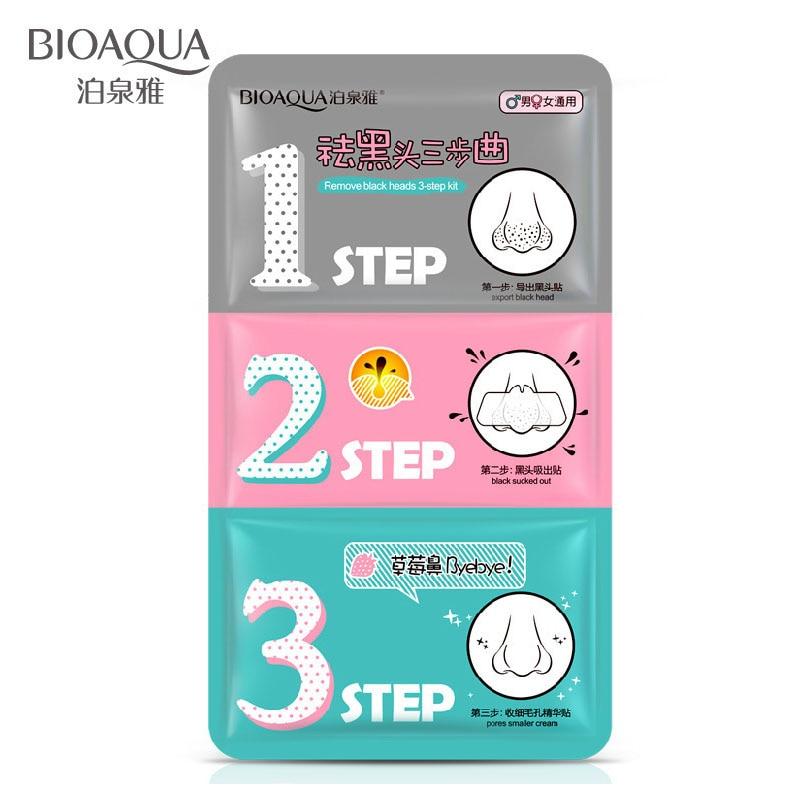 BIOAQUA Nose Blackhead Remover Facial Mask Black Mask Peeling Acne Treatment Mask Face Care Pore Cleanser Shrinking Pores