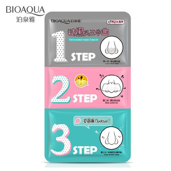 BIOAQUA Nose Blackhead Remover Facial Mask Black Mask Peeling Acne Treatment Mask Face Care Pore Cleanser Shrinking Pores