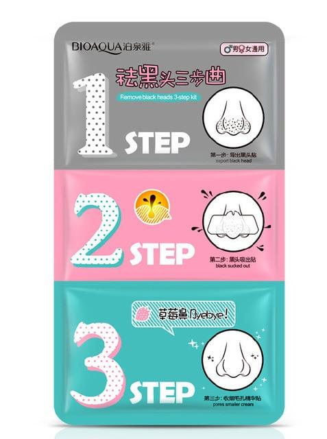 BIOAQUA Nose Blackhead Remover Facial Mask Black Mask Peeling Acne Treatment Mask Face Care Pore Cleanser Shrinking Pores