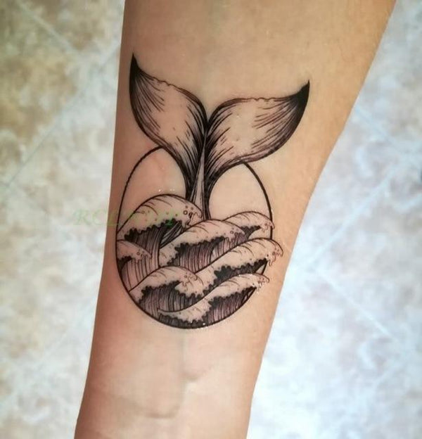 Waterproof Temporary Tattoo fox wolf wolves whale owl geometric animal tatto flash tatoo fake tattoos for girl women man kid 7