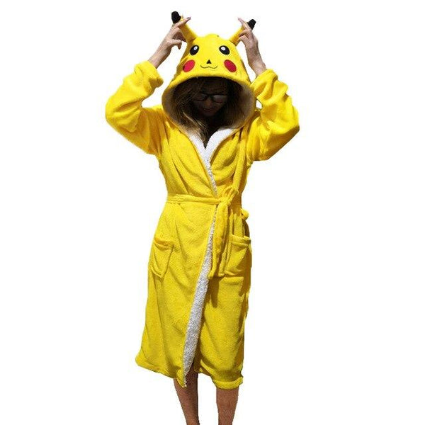 Unisex Animal Sleepwear Robe Sleep Cute Nightgown unicorn Stich night robe Bathrobe Winter Homewear Dressing Gowns For Women Men