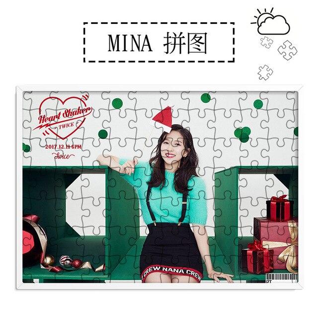 [MYKPOP]TWICE SANA Lim Na Yoo JungYeon Puzzles 120pcs With a Photo Frame Desk Decoration KPOP Fans Collection SA18052107