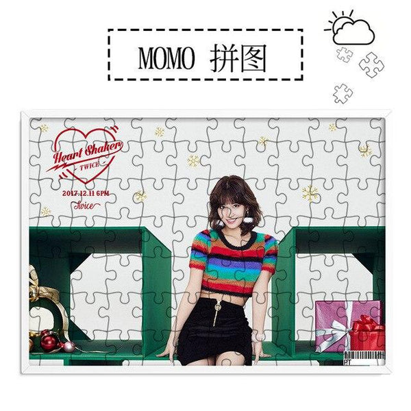 [MYKPOP]TWICE SANA Lim Na Yoo JungYeon Puzzles 120pcs With a Photo Frame Desk Decoration KPOP Fans Collection SA18052107