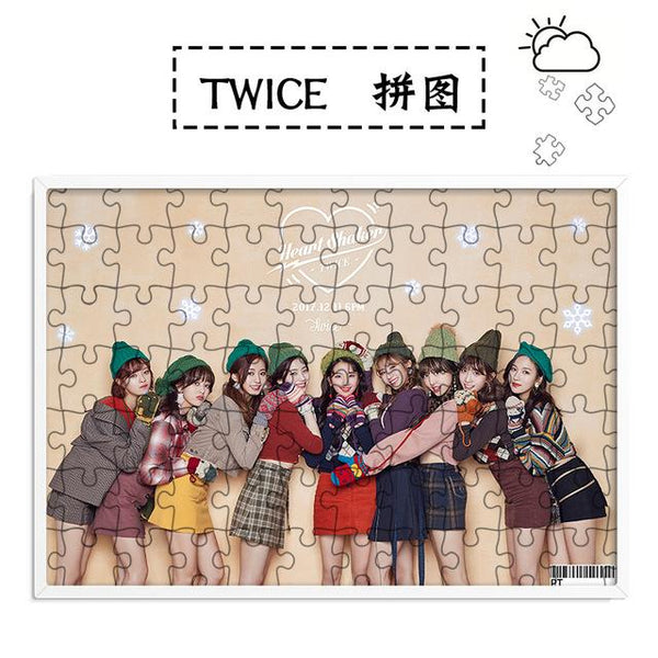 [MYKPOP]TWICE SANA Lim Na Yoo JungYeon Puzzles 120pcs With a Photo Frame Desk Decoration KPOP Fans Collection SA18052107
