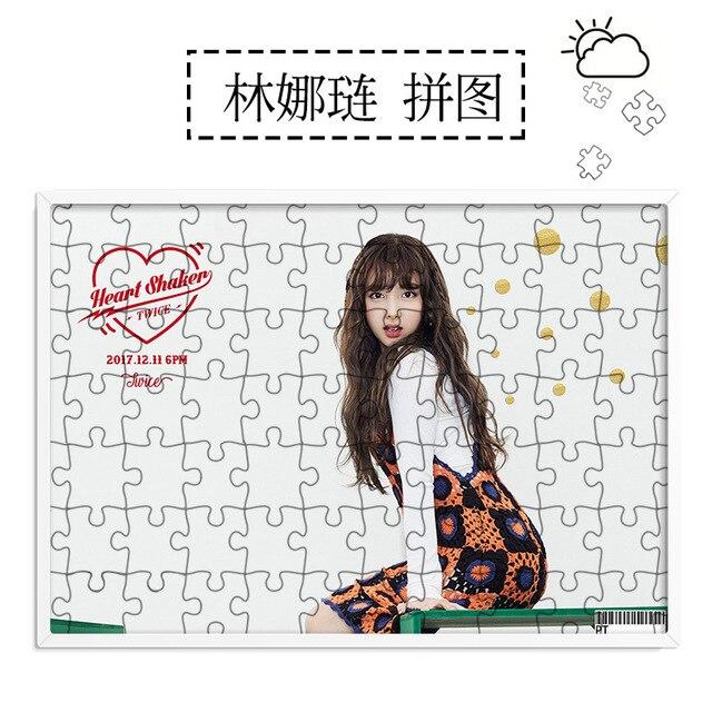 [MYKPOP]TWICE SANA Lim Na Yoo JungYeon Puzzles 120pcs With a Photo Frame Desk Decoration KPOP Fans Collection SA18052107