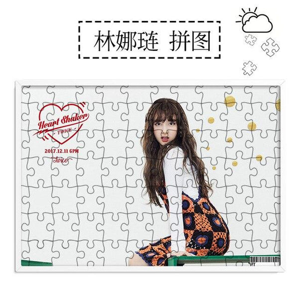 [MYKPOP]TWICE SANA Lim Na Yoo JungYeon Puzzles 120pcs With a Photo Frame Desk Decoration KPOP Fans Collection SA18052107