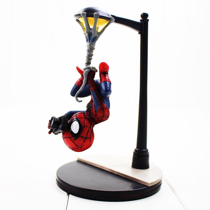 14cm Spiderman Figure Toys Q Fig Taking Photo Spider Man PVC Action Figure Cute Model Toys Best Gifts For Kids Free Shipping