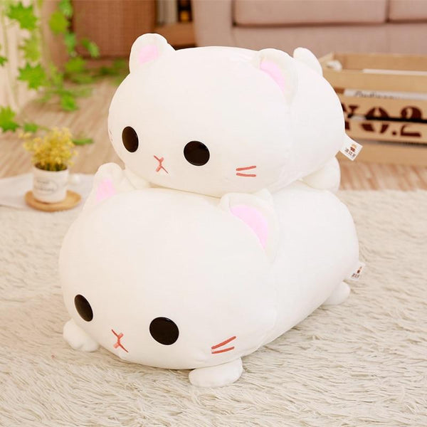 1pc 35/45cm Kawaii Lying Cat Plush Soft Pillow Cute Stuffed Animal Toys Doll Lovely Toys for Kids Girls Valentines Birthday Gift