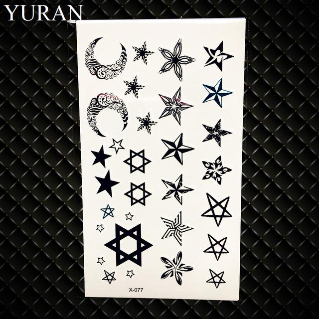 Hot Small Sexy Lips Leaf Black Cartoon Temporary Tattoo Cute Star Tattoo Sticker Love Women Body Finger Art Waterproof Tatoo Kid