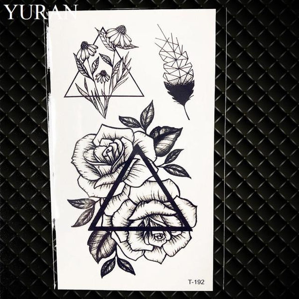 Hot Small Sexy Lips Leaf Black Cartoon Temporary Tattoo Cute Star Tattoo Sticker Love Women Body Finger Art Waterproof Tatoo Kid