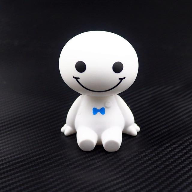 Cartoon Plastic Baymax Robot Shaking Head Figure Car Ornaments Auto Interior Decorations Big Hero Doll Toys Ornament Car-Styling