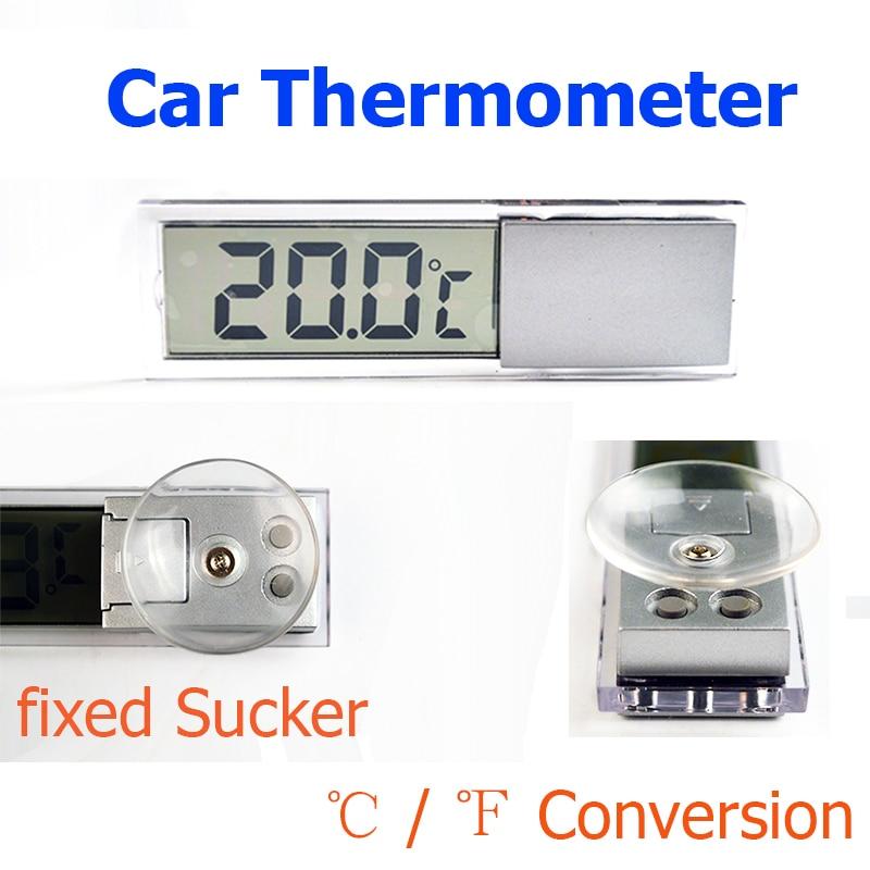TEHOTECH Digital Car Thermometer Auto Temperature Meter LCD Display Window Type