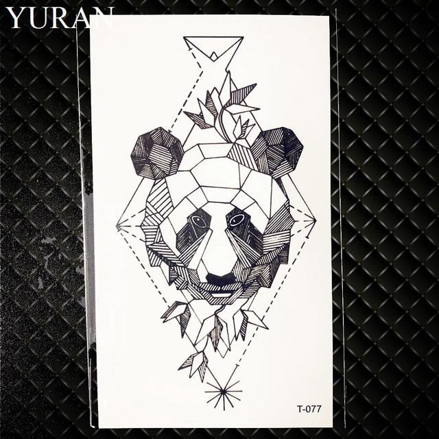 Geometry Cat Elk Wolf Temporary Tattoo Women Body Arm Water Transfer Tattoo Men Makeup Tatto Sticker Bracelet Deer Animal Zoo