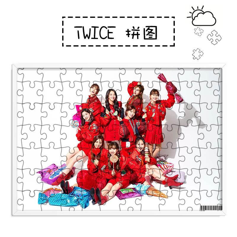 [MYKPOP]TWICE CANDY POP Puzzles 120pcs With a Photo Frame Desk Decoration KPOP Fans Collection SA18052111