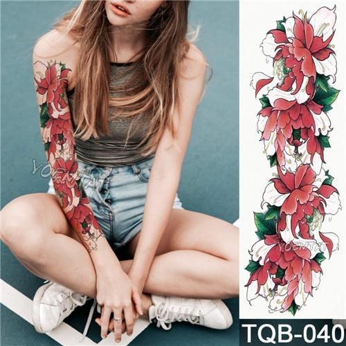Large Arm sleeve Tattoo Waterproof temporary tattoo Sticker Skull Angel rose lotus Men Full Flower Tatoo Body Art tatto girl