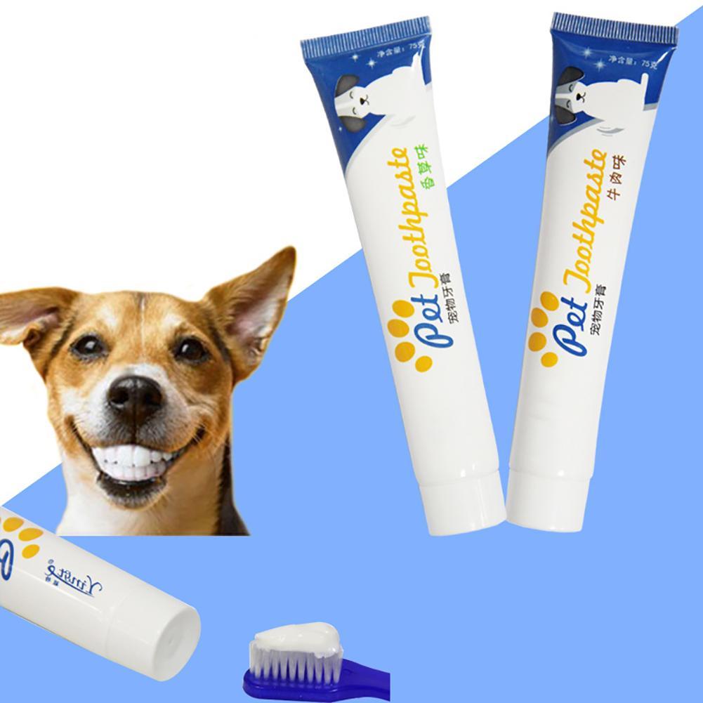 1PC Edible Dog Puppy Cat Toothpaste Teeth Cleaning Care Oral Hygiene Pet Supplies