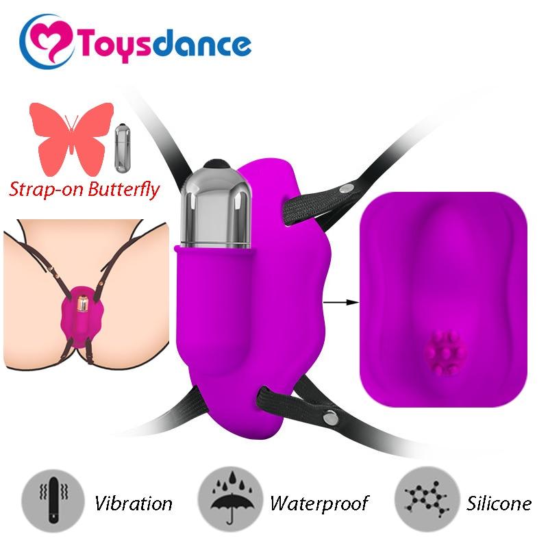 Toysdance Strap On Butterfly Vibrator For Women Female Masturbation Discreet Hiden Harness Kits Clitoral Stimulation Sex Toy