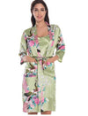 2 Piece Set Women Silk Peacock Kimono Robes Sexy Lingerie Women Wedding Party Bridesmaid Robe Satin Nightgown Bathrobe Pijam