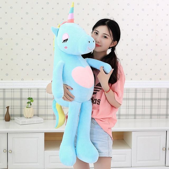 New Large Soft Unicorn Animal Plush Toy Stuffed Toy Girl Gift Children's Toy Sofa Pillow Cushion Home Decoration